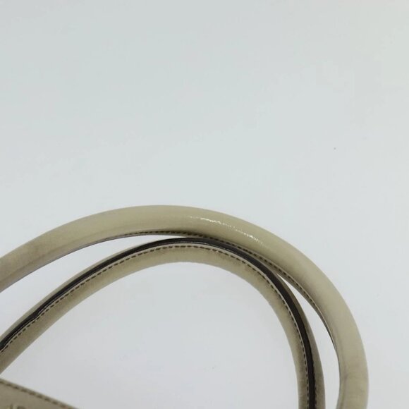 PRADA Hand Bag Enamel 2way Beige Gold Auth - Picture 7 of 16